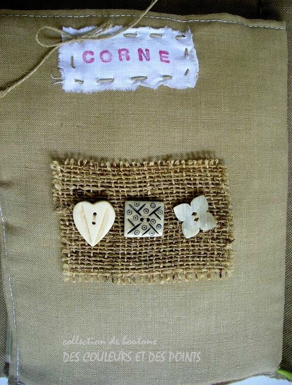 6 boutons de corne