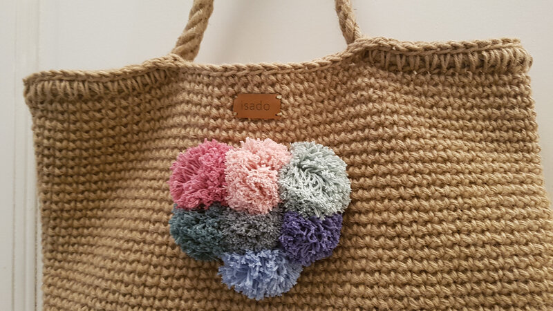 Cabas crochet ficelle jute bag market crochet jute twine