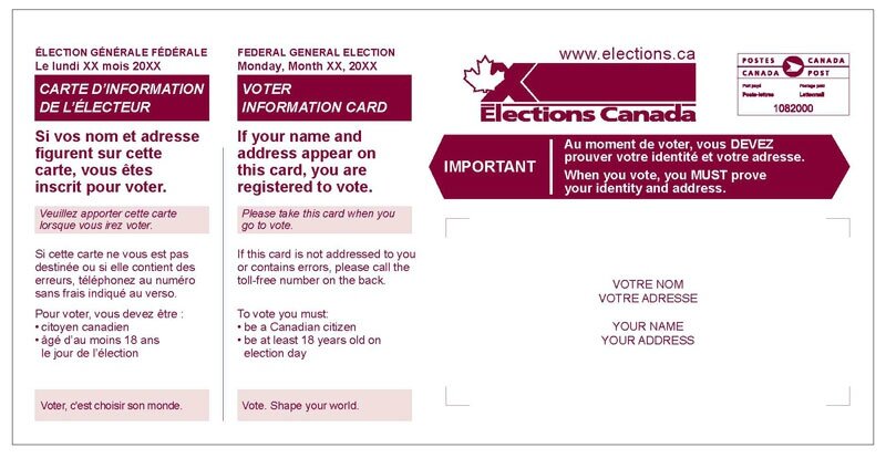 carte information électeur Canada