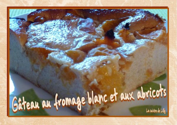 gâteau au fromage blanc et abricots
