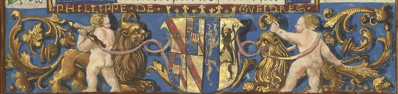 Armoiries de Philippe de Gueldre dans les Heures d'Antoine