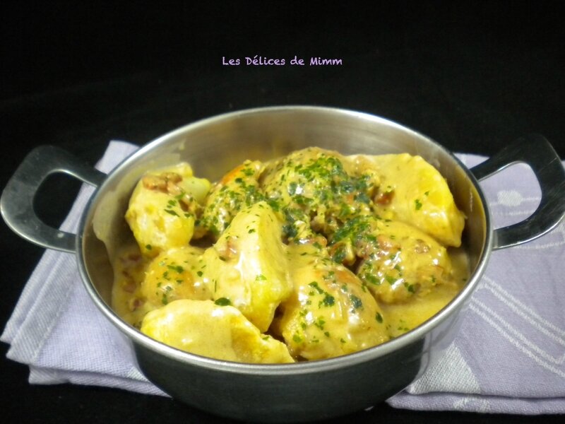 Hauts de cuisses de poulet aux pommes et aux lardons 5