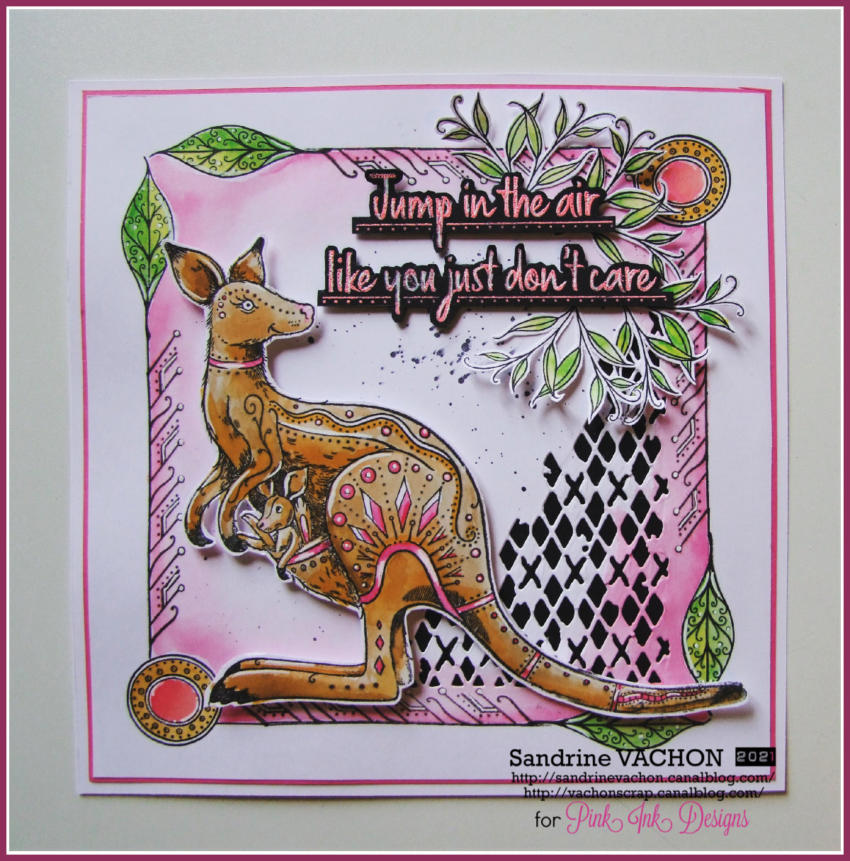 Sandrine VACHON carte Kangourou janv 2022 Pink Ink Designs (1)