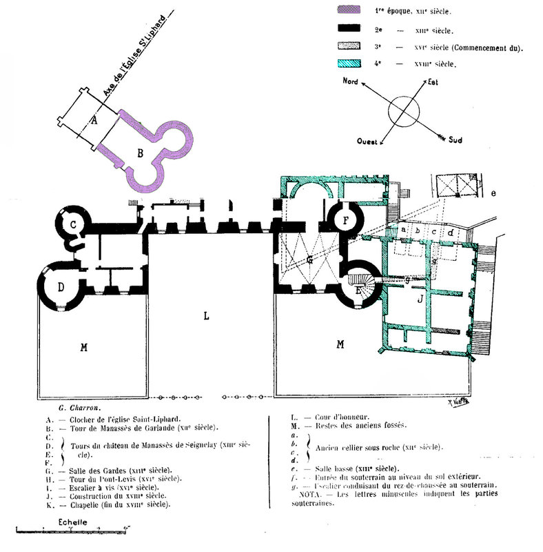 Plan château de Meung sur Loire