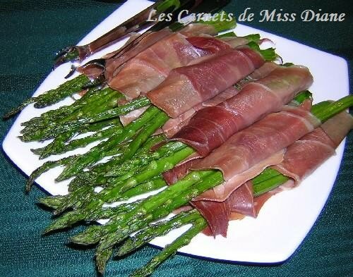 Asperges grillées et prosciutto