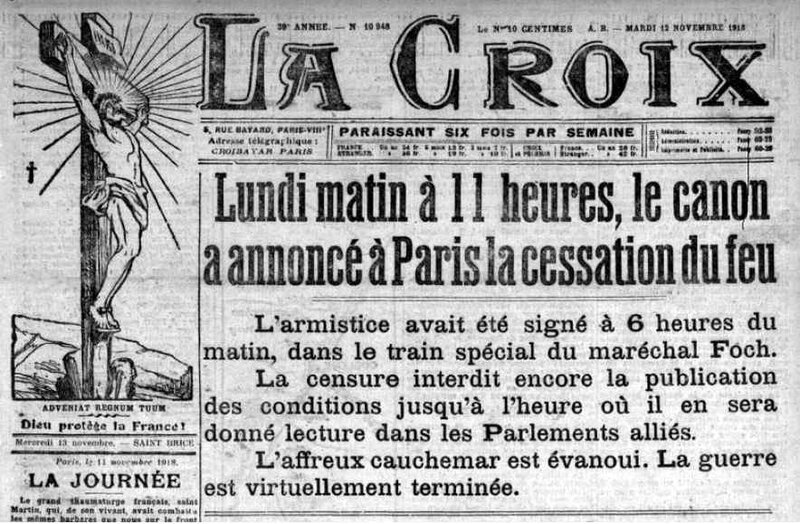 La Croix 12 Nov 1919