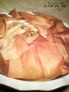 Tourte aux poireaux et crevettes à l’orange recettes dessert Pâte filo et tourte aux pommes