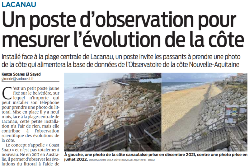 2022 08 27 SO Lacanau Un poste d'observation pour mesurer l'évolution de la côte
