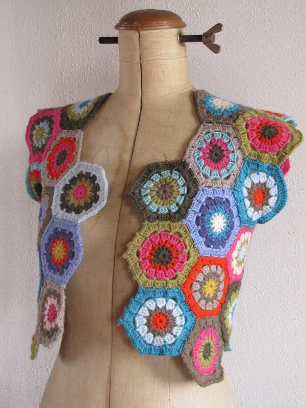 p'tit gilet aux héxagones
