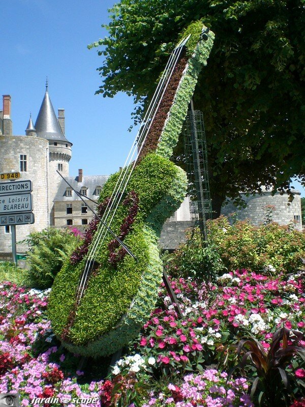 Mosaïculture devant le château de Sully sur Loire en 2006