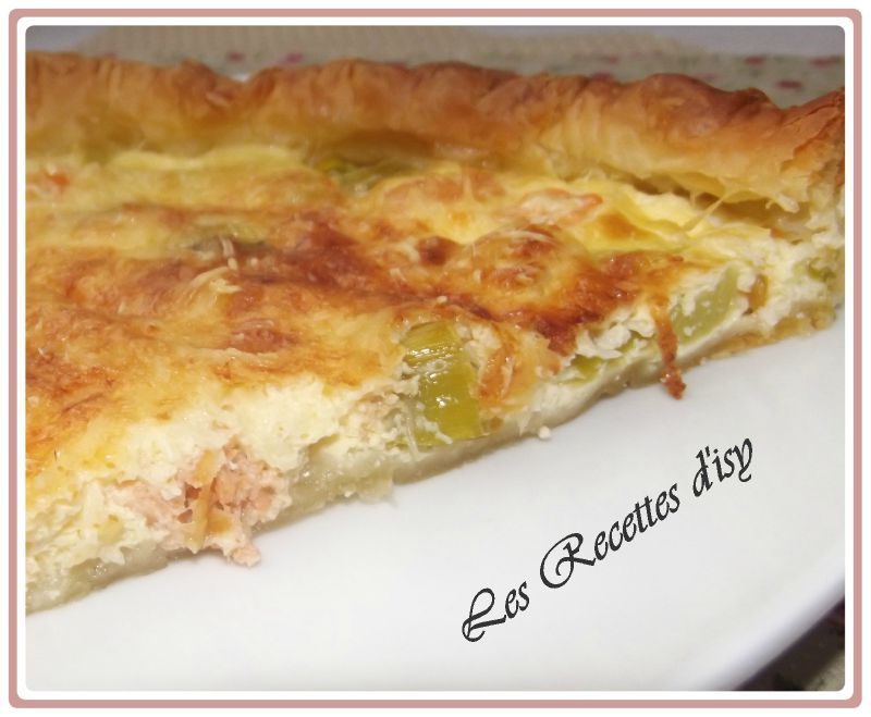 quiche aux poireaux et au saumon1