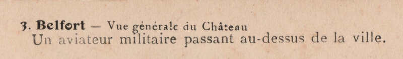 Belfort CPA Aéroplane Château BF R3