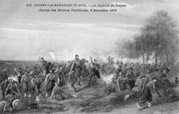 Castellani, charges des zouaves pontificaux (1875)