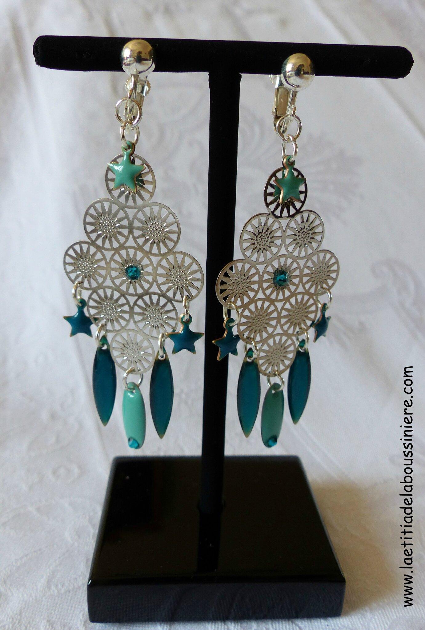 BO Eugénie (vert d'eau, turquoise ambré) - 37 €
