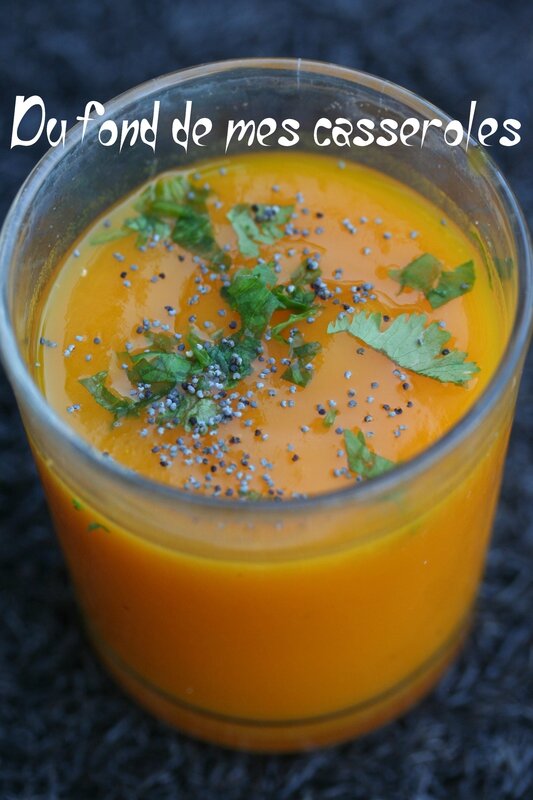 soupe froide carotte orange