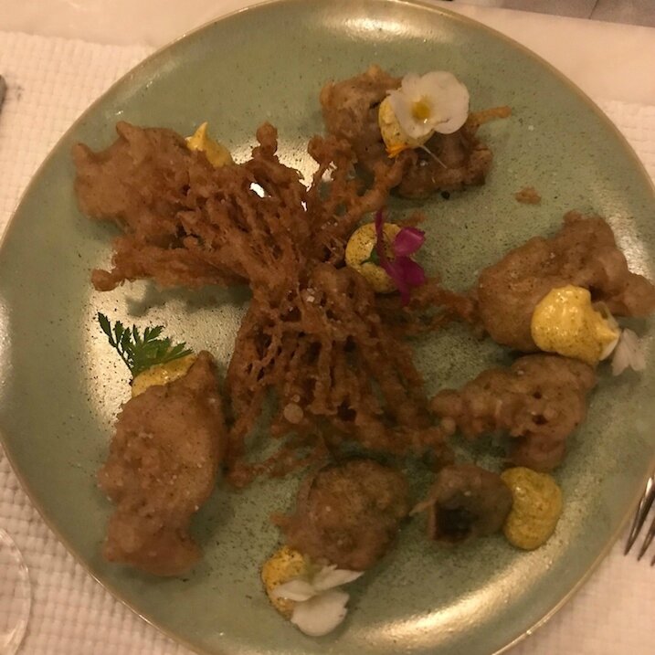 Champignons en tempura