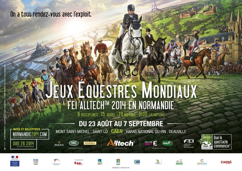 JEM 2014 Jeux Equestres Mondiaux Alltech Normandie poster affiche