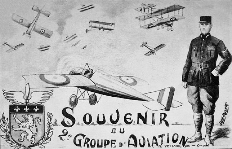 CPA Souvenir 2e Groupe d'aviation