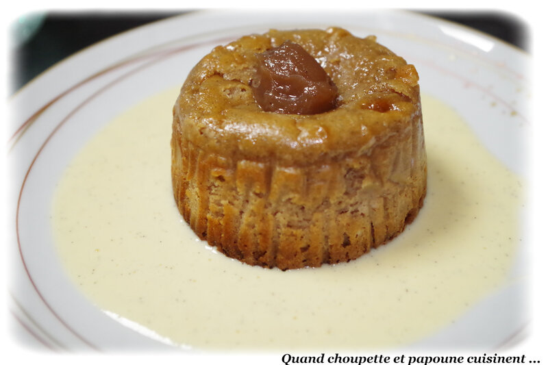mini cheesecake à la crème de marron et crème anglaise-5304