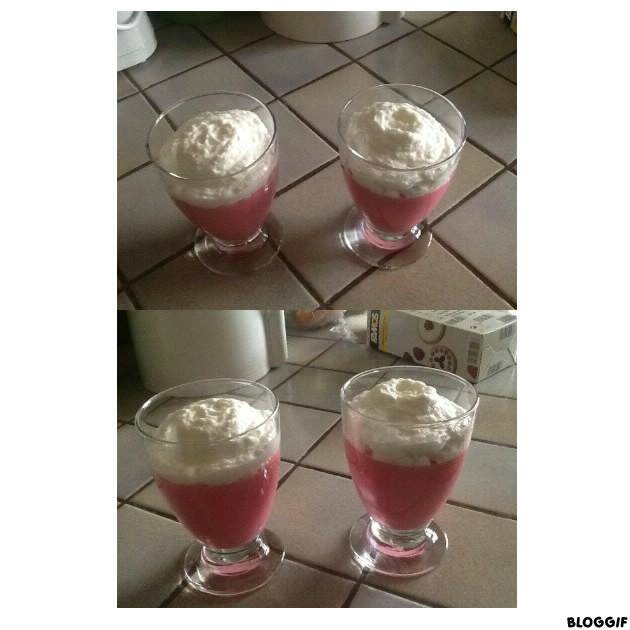 crème dessert à la fraise et chantilly PP