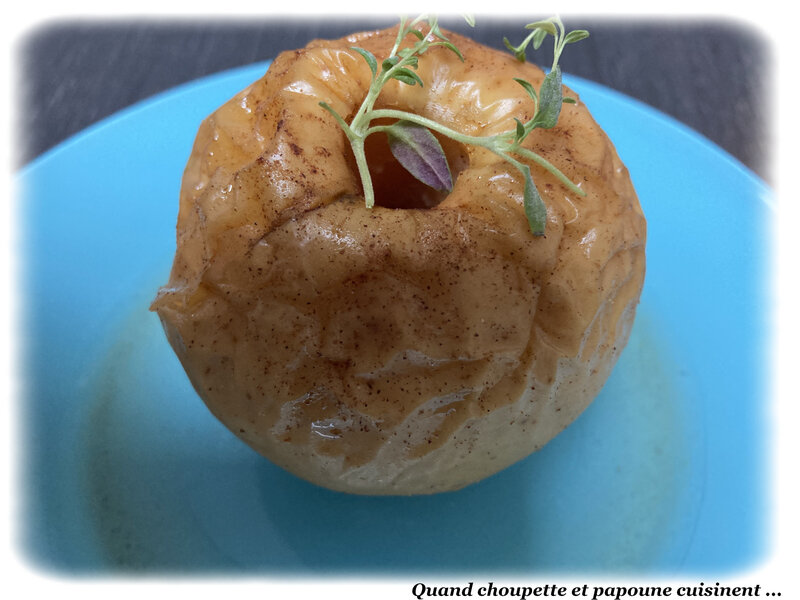 pomme cuite au miel et au gingembre-2