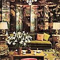 Designer <b>Norman</b> <b>Norell</b>'s living room, 1960 