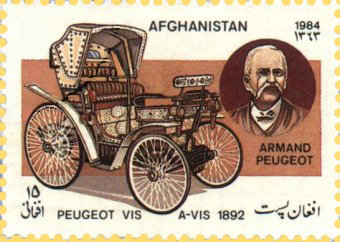 Timbre Afghanistan 1984 A Peugeot