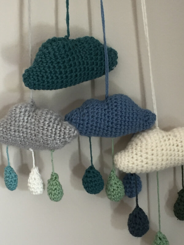 nuage, crochet, mobile