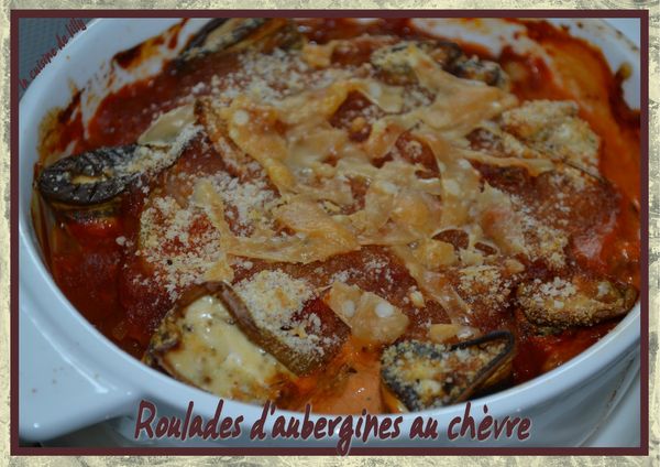 roulades d'aubergines au chèvre