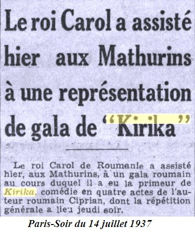 1937 07 14 Carol assiste à Kirika