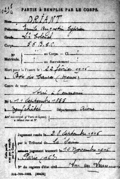 fiche Driant