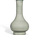 A 'Longquan' Celadon <b>Bamboo</b>-Neck Vase, Xianwen Ping, Song-Yuan dynasty (960-1368)