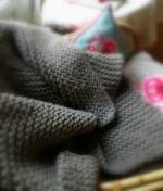 plaid tricoté main
