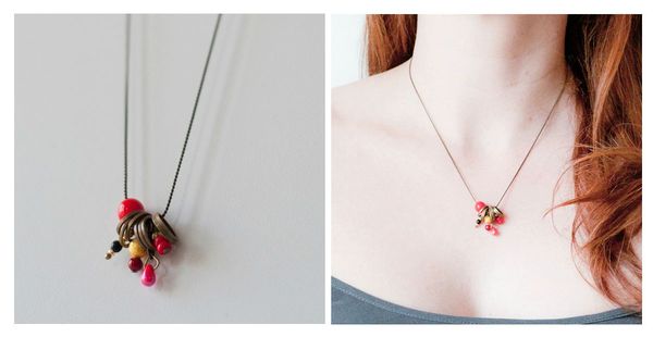 etincelle collier rose