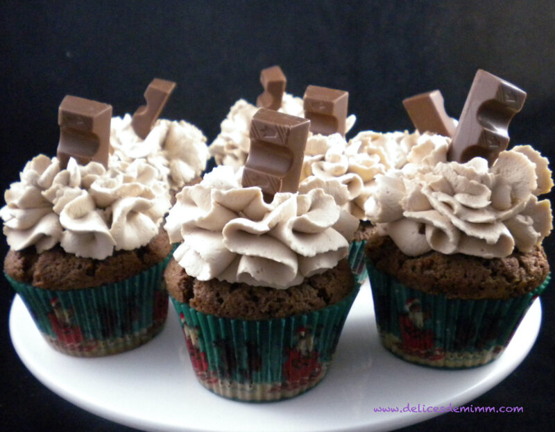 Cupcakes au chocolat et ganache Kinder 3