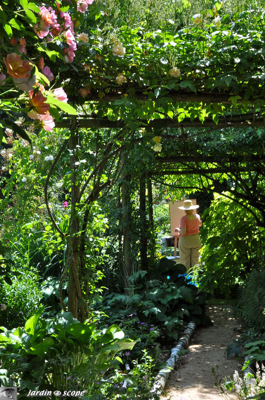 Jeu d'ombres et de lumières sous la pergola