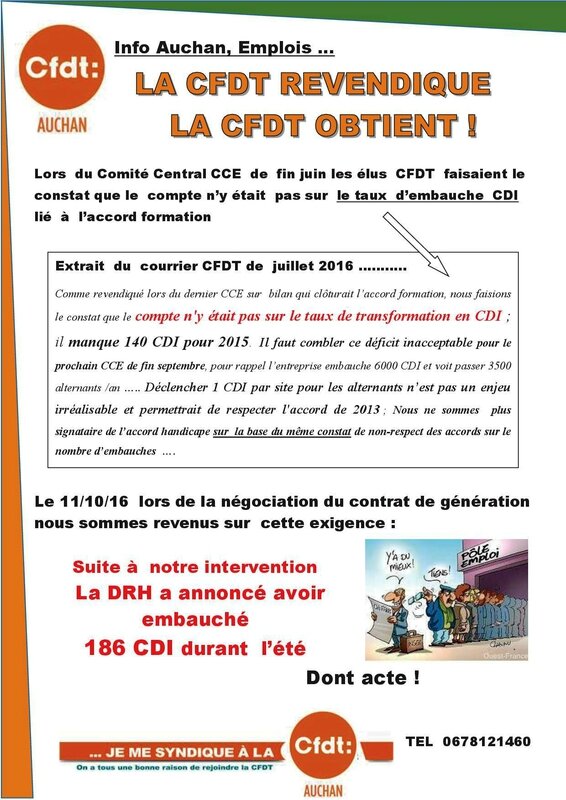 LA CFDT EXIGE obteint ES