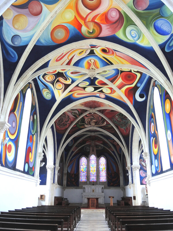 Le Menoux, église Notre-Dame, peintures, voûte (36)