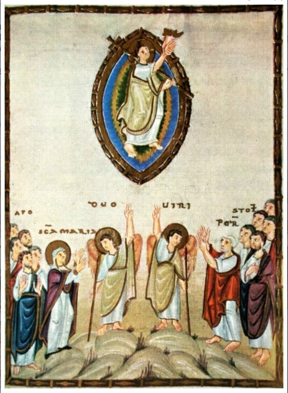 Ascension, évangéliaire d'Egbert, 10e s