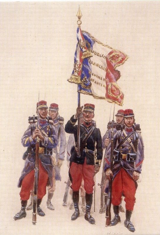 CPA Poilus Drapeau