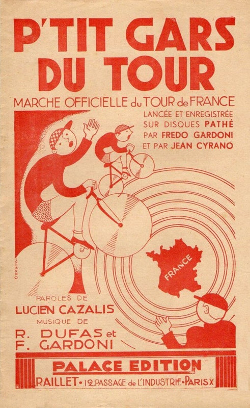 Partition chanson Petit gars du Tour 1932 1