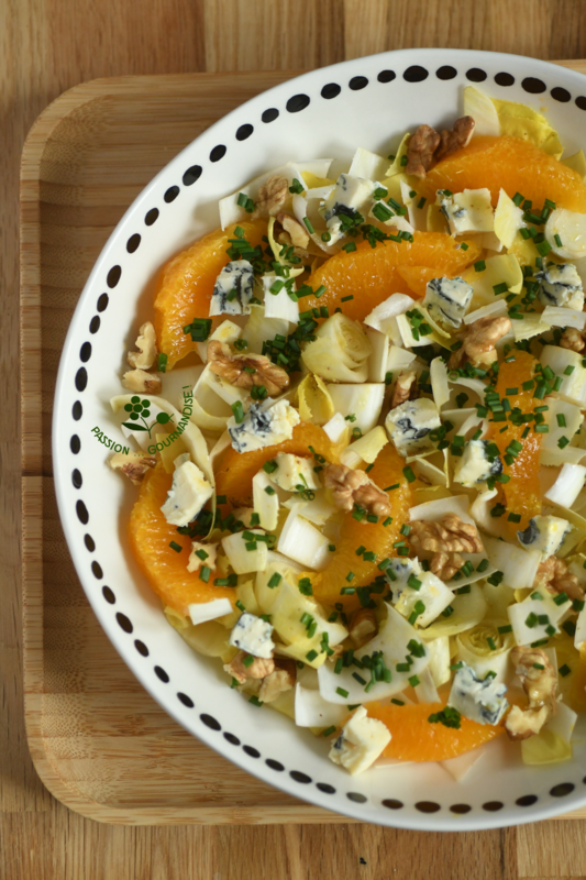 Salade endive, orange, St Agur, noix de Grenoble_2