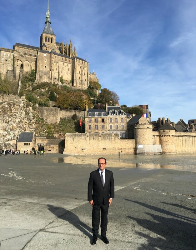 François Hollande Mont-Saint-Michel Président de la République 31 octobre 2015