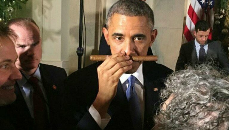 Barack Obama, cigar man