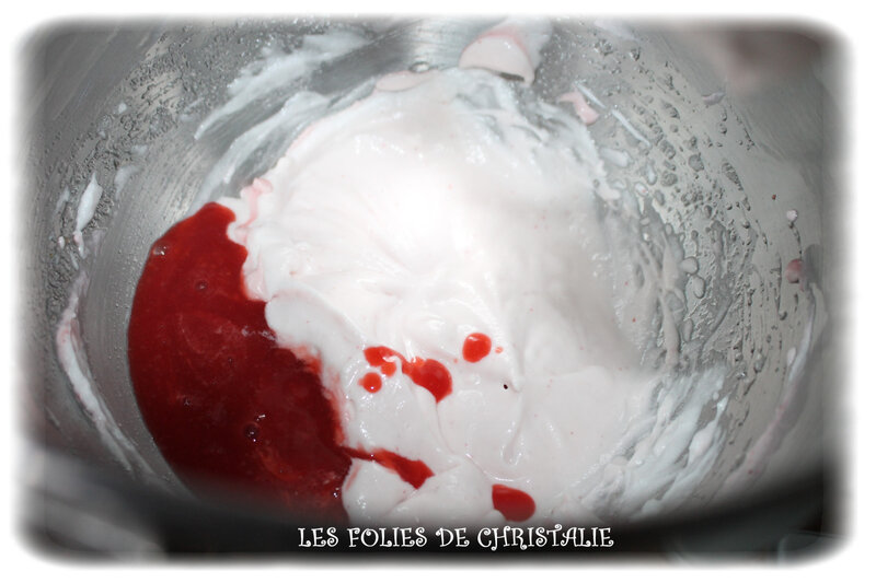 Bûche choclat blanc fraise 1