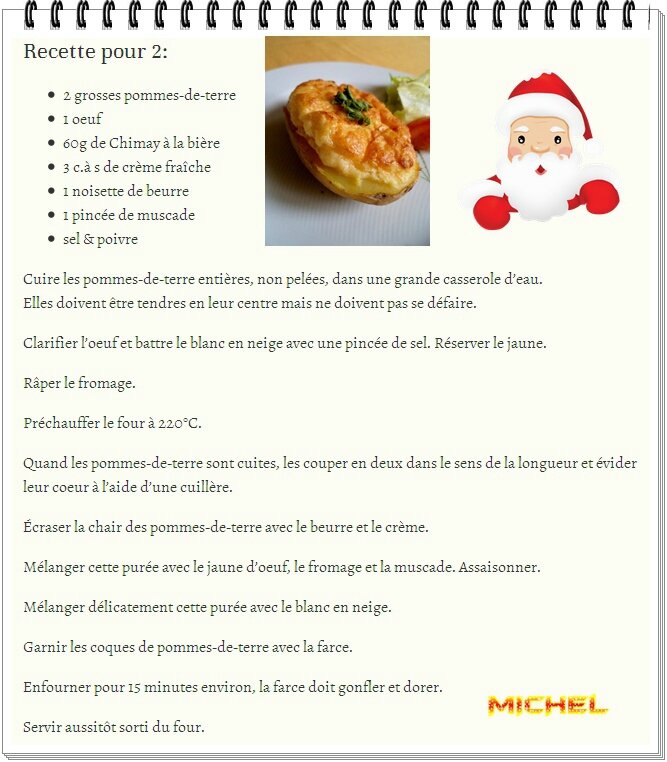 RECETTE DE POMME DE TERRE A