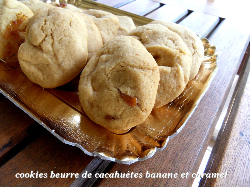 cookies beurre de cacahuètes banane et caramel1