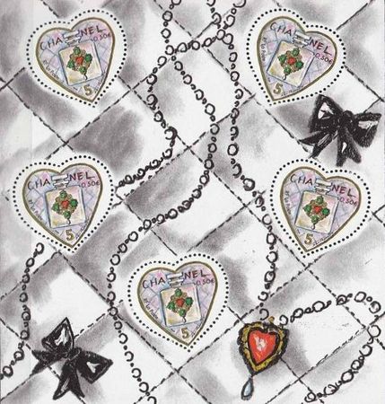 Timbres Coeurs Lagarfeld 2008