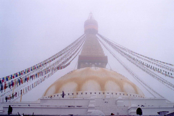 Bodhnath est le sanctuaire bouddhiste le plus important de la vallée de Katmandou
