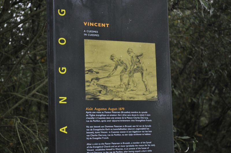 Cuesmes - Maison Van Gogh panneau Bêcheurs
